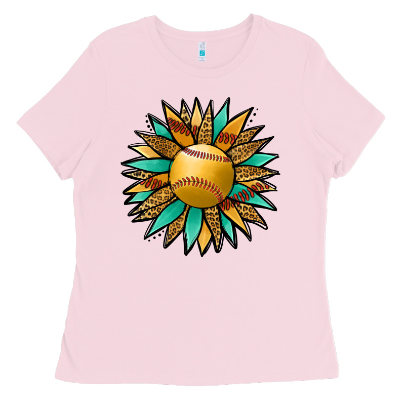Softball Sunflower Ladies Tee by Jasminsmagicworld | Teevron