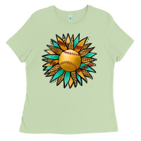 Matcha Softball Sunflower Ladies Tee - Jasminsmagicworld