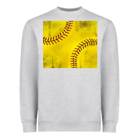 Heather Grey distressed softball pattern Heavyweight Sweatshirt - TumblerDesignByShophia