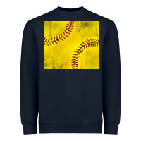 Distressed Softball Pattern Heavyweight Sweatshirt | Teevron