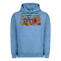 Pigment Pebble Blue tis the season football Urban Hoodie - RacoonDesign