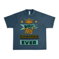 Midnight Navy world's best grampa ever Urban Heavy Tee - Jasminsmagicworld