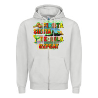 Dove Grey Fiesta siesta tequila repeat Zipper Hoodie - FaDigitalArtStudio