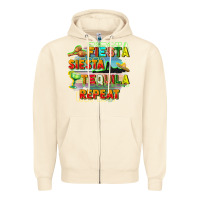 Sandshell Fiesta siesta tequila repeat Zipper Hoodie - FaDigitalArtStudio
