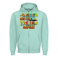 Seafoam Fiesta siesta tequila repeat Zipper Hoodie - FaDigitalArtStudio