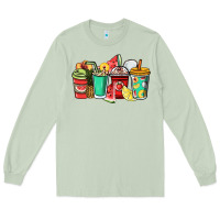 Matcha Fruits coffee cups Long Sleeve Tee - NancyCooperArtShop