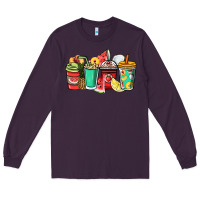 Plum Fruits coffee cups Long Sleeve Tee - NancyCooperArtShop