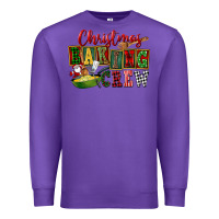 Purple Christmas baking crew Premium Sweatshirt - FaDigitalArtStudio