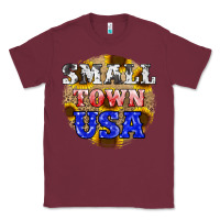 Burgundy small town usa Classic Tee - JahusDesignShop