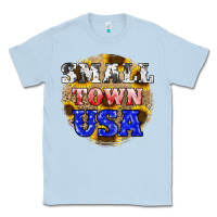 Dusty Blue small town usa Classic Tee - JahusDesignShop