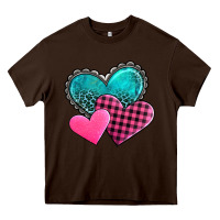 Chocolate Brown valentine's day hearts Heavy Core Tee - AdoDesignShop