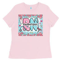Bubblegum Pink registered nurse rn Ladies Tee - MaliasSmallBusiness