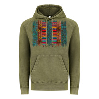 Vintage Olive sunflower serape brush stroke Vintage Hoodie - Artiststas