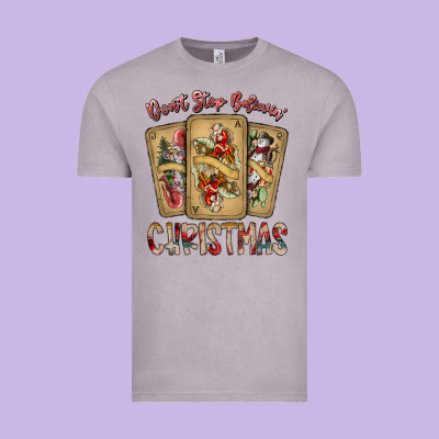 Dont Stop Believin Christmas Vintage Tee Designed By Sublimationcraftshop