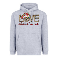 Heather Grey skull love christmas Heavyweight Hoodie - FaDigitalArtStudio