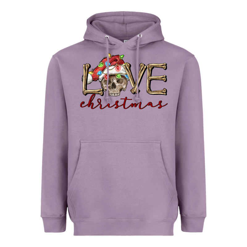 Skull Love Christmas Heavyweight Hoodie by FaDigitalArtStudio | Teevron