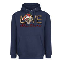 Navy skull love christmas Heavyweight Hoodie - FaDigitalArtStudio