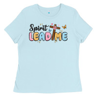 Baby Blue spirit lead me Ladies Tee - MaliasSmallBusiness