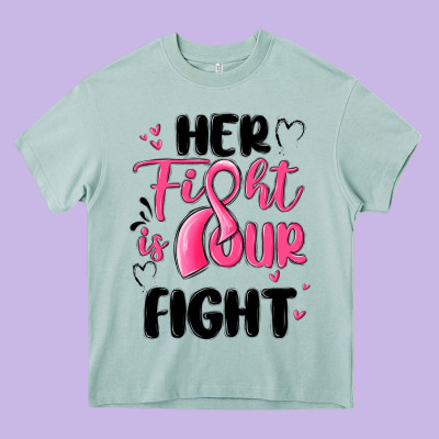 Her Fight Is Our Fight Heavy Core Tee Designed By Maliassmallbusiness