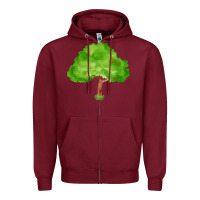 Burgundy tree fa element 1 Zipper Hoodie - FaDigitalArtStudio
