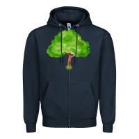 Navy tree fa element 1 Zipper Hoodie - FaDigitalArtStudio