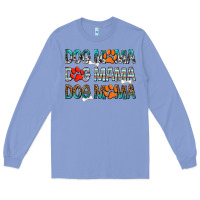 Colony Blue dog mama dog mama dog mama Long Sleeve Tee - texasbilliewilder