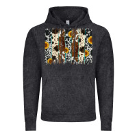 Vintage Black sunflower cowhide brush stroke Vintage Hoodie - Artiststas