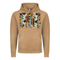 Sunflower Cowhide Brush Stroke Vintage Hoodie | Teevron