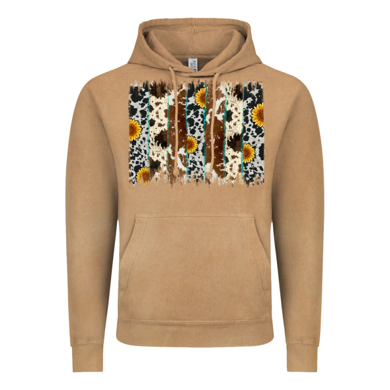 Sunflower Cowhide Brush Stroke Vintage Hoodie by Artiststas | Teevron