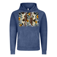 Vintage Denim sunflower cowhide brush stroke Vintage Hoodie - Artiststas