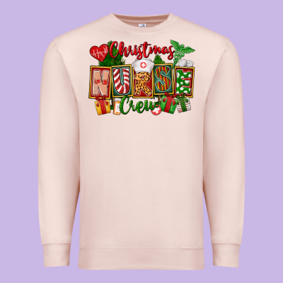 Christmas Nurse Crew Premium Sweatshirt Designed By Fadigitalartstudio