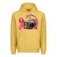 Antique Gold floral cancer ribbon vintage camera Premium Hoodie - FaDigitalArtStudio