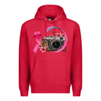 Cardinal floral cancer ribbon vintage camera Premium Hoodie - FaDigitalArtStudio