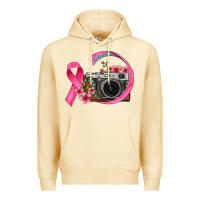 Pina Colada floral cancer ribbon vintage camera Premium Hoodie - FaDigitalArtStudio