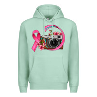 Seafoam floral cancer ribbon vintage camera Premium Hoodie - FaDigitalArtStudio