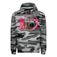 Slate Camo floral cancer ribbon vintage camera Premium Hoodie - FaDigitalArtStudio