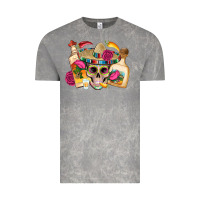 Cloud Rock mexican skull sombrero tequila bottle paper roses Vintage Tee - Artiststas