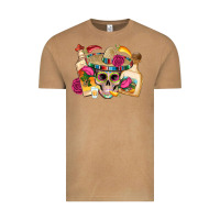 Vintage Camel mexican skull sombrero tequila bottle paper roses Vintage Tee - Artiststas