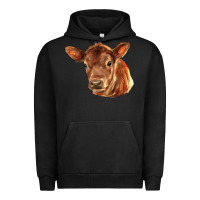 Pigment Black red angus calf face Urban Hoodie - LillyAllenDesigns