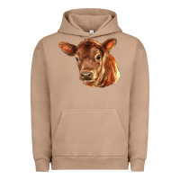 Pigment Burro red angus calf face Urban Hoodie - LillyAllenDesigns