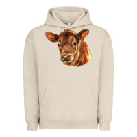 Pigment French Oak red angus calf face Urban Hoodie - LillyAllenDesigns