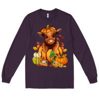 Plum Fall Autumn heifer pumpkin Long Sleeve Tee - RanaPortraitStore