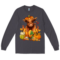 Smoke Fall Autumn heifer pumpkin Long Sleeve Tee - RanaPortraitStore