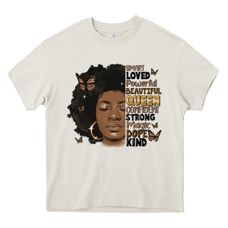 Afro Woman Smart Loved Powerful Heavy Core Tee by MaliasSmallBusiness | Teevron