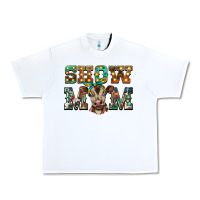 White show mom brown calf Urban Heavy Tee - BarkalooDesign