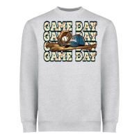 Heather Grey game day baseball Heavyweight Sweatshirt - HowdyJamesFarm