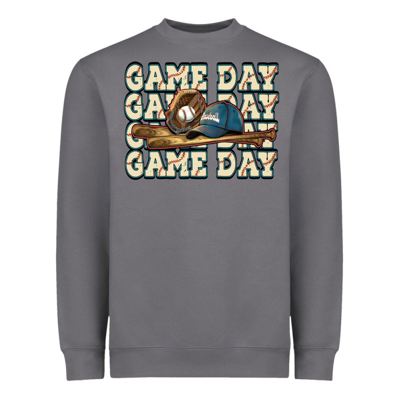 Game Day Baseball Heavyweight Sweatshirt by HowdyJamesFarm | Teevron