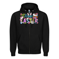 Black Happy Easter Nurse Zipper Hoodie - OliviaCreatesArt