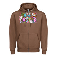 Chestnut Happy Easter Nurse Zipper Hoodie - OliviaCreatesArt