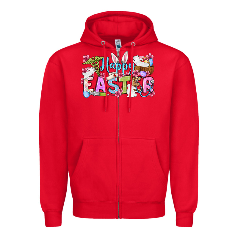 Happy Easter Nurse Zipper Hoodie by OliviaCreatesArt | Teevron